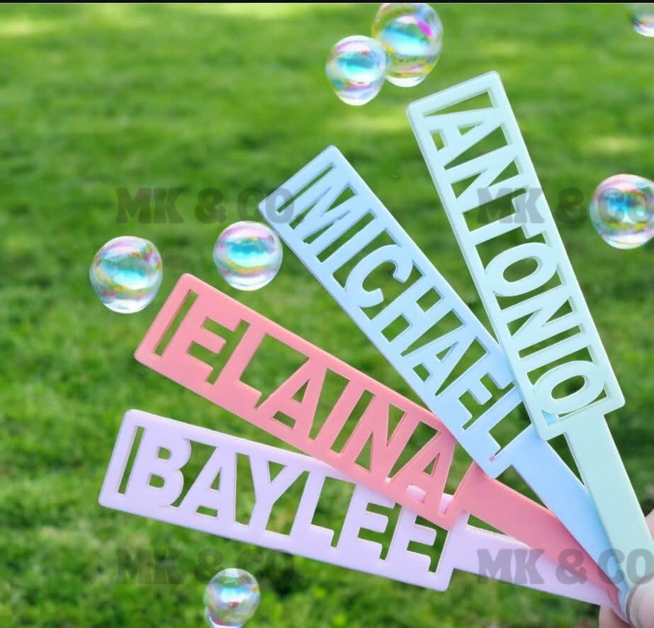Personalized Bubble Wand