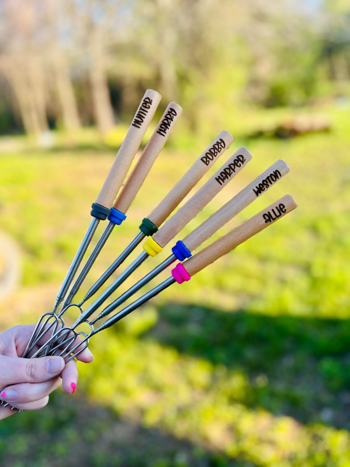 Engraved Roasting Sticks