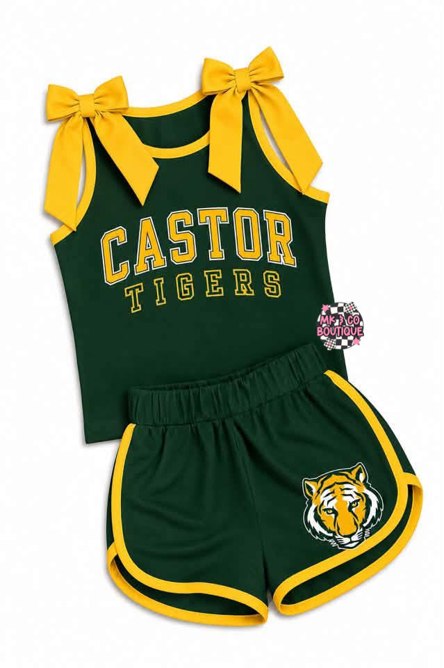 Bow Tank & Cheer Shorts Sets