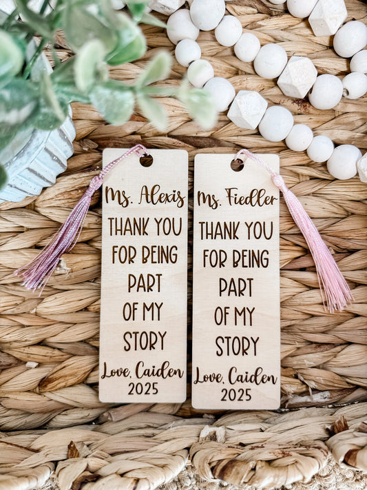 Teacher Part of My Story Bookmark