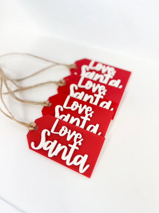 Acrylic Love, Santa Tags