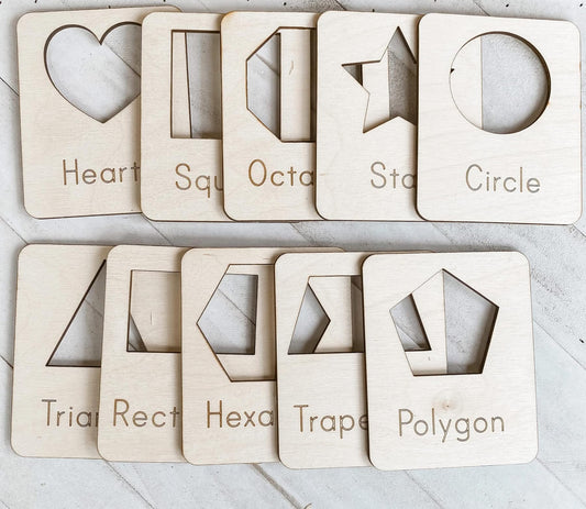 Wooden Flash Cards / Shapes