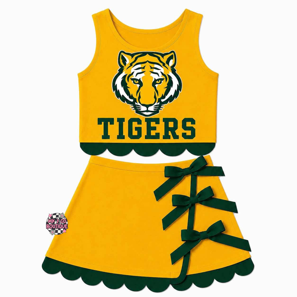 2 Piece Scallop Cheer Sets