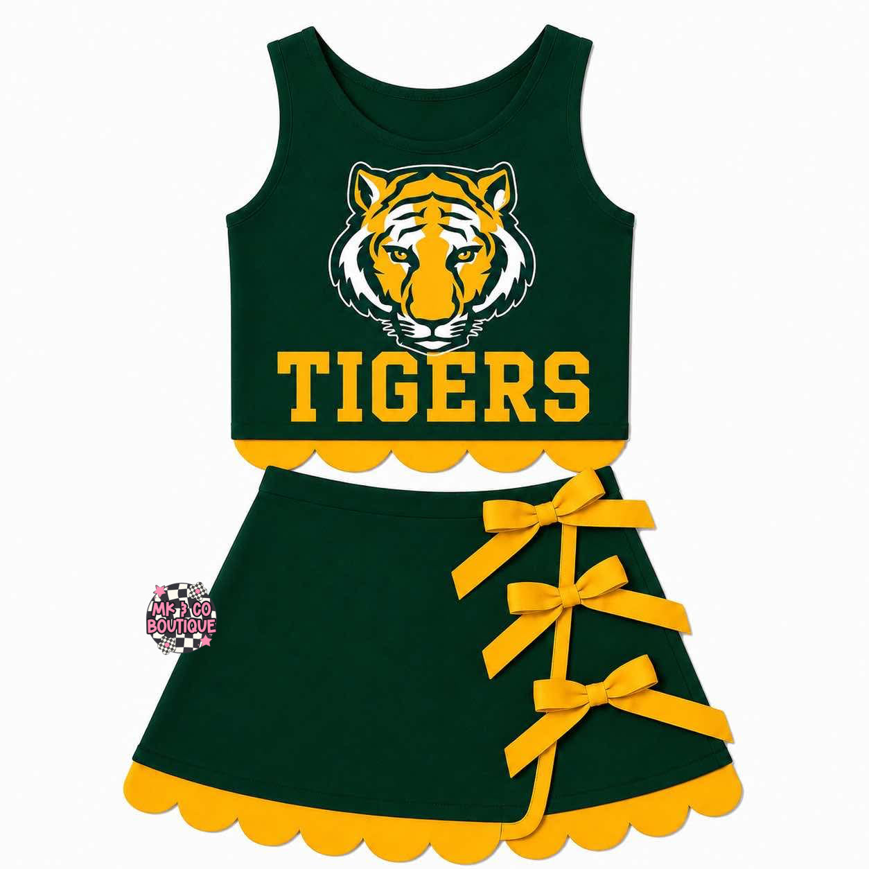 2 Piece Scallop Cheer Sets