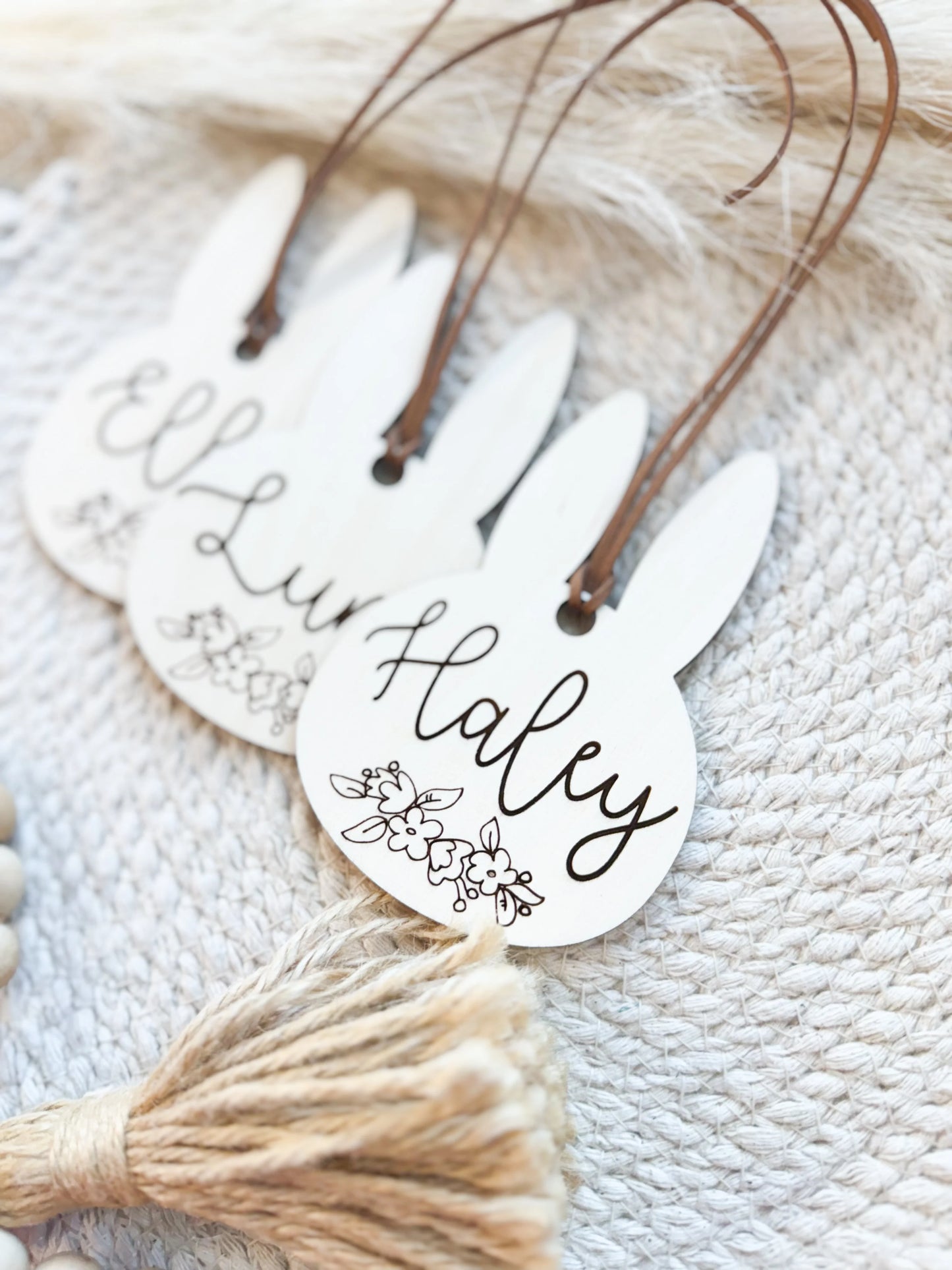 Style 2 Wooden Bunny Tags