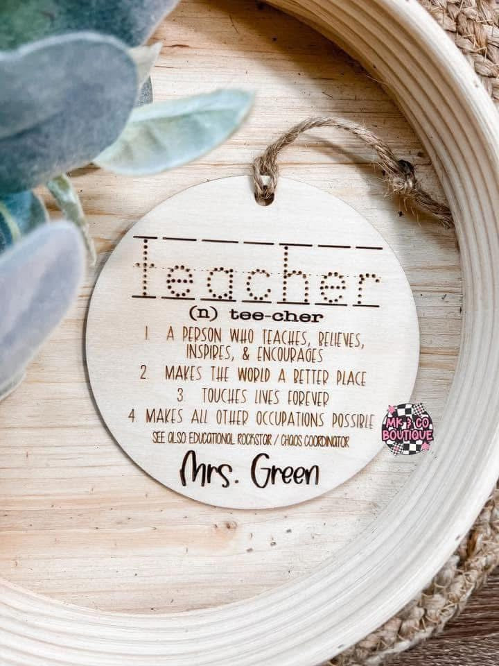 Teacher Definition Ornament
