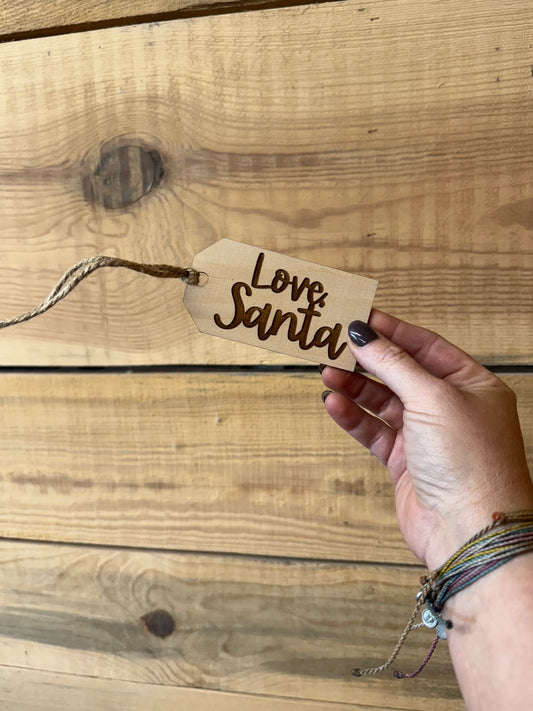 Wooden Love, Santa Tags